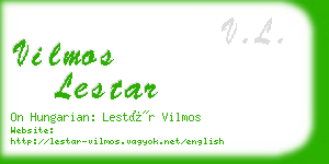 vilmos lestar business card